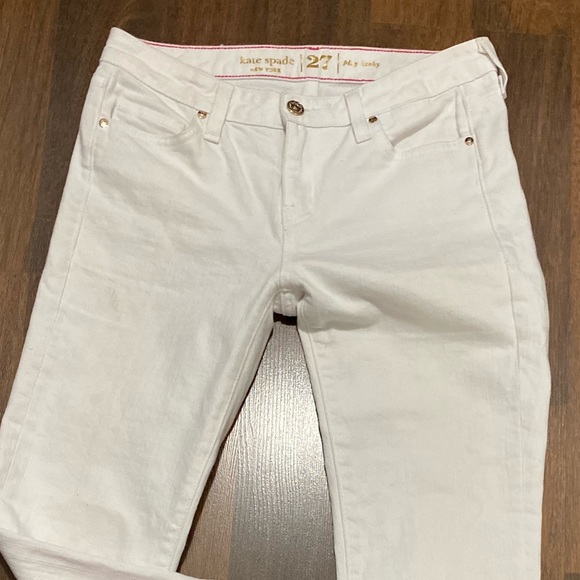 NWOT Kate Spade NY Play Hooky Perry St White Straight Leg Jean size 27 - Picture 4 of 13